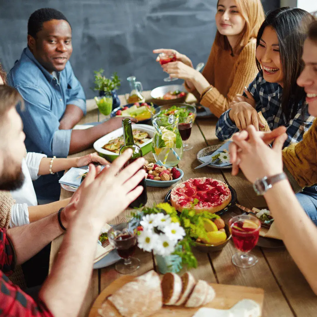 People having dinner