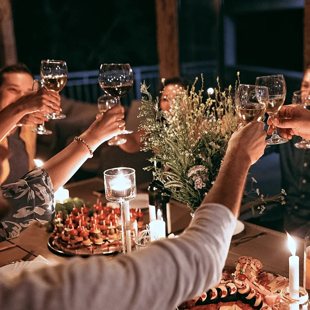 People Drinking at dinner